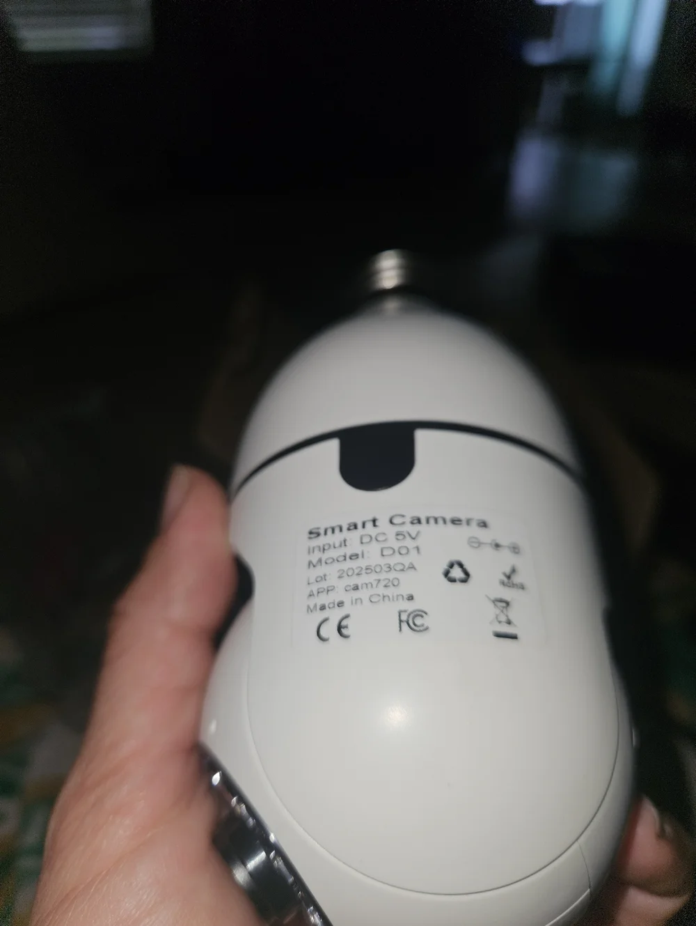 Security Bulb Camera in White